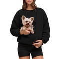 thumbnail image 3 of QHFBli Chandail à Capuchon Femme avec Pochette pour Chien, Chandail en Molleton avec Pochette pour Chien, Chandail à Capuchon en Molleton pour Animaux de Compagnie avec Grande Poche pour Chiot et Chaton, 3 of 5