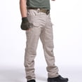 thumbnail image 4 of Moxiu Men's Tactical Cargo Pants Water Resistant Ripstop Lightweight Work Hiking Outdoor Pants Khaki,L, 4 of 6