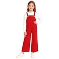 thumbnail image 1 of Children's Solid Color Pocket Jumpsuit, Mid Size Casual Overalls for Adults, Comfortable and Versatile, 1 of 8