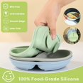 thumbnail image 3 of Suction Plates for Baby Silicone Plates Divided, Silicone Baby Plates for Toddler, 3 of 5