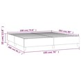 thumbnail image 4 of vidaXL Bed Frame Light Grey 193x203 cm King Velvet, 4 of 5