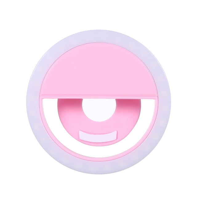 Amdohai Led Selfie Light Circle Flash Fill Clip Camera Lamp Portable Dimmable Supplementary Light For Mobile Phone & Tablets