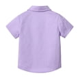 thumbnail image 3 of Chemises à Boutons pour Filles Chemises d'Uniforme Violettes pour Garçons Tenue Formelle pour Garçons Chemise d'Uniforme pour Garçons 7-8 Ans Garçons Filles Mode, 3 of 8