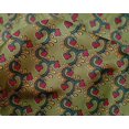 thumbnail image 4 of oneOone Silk Tabby Fabric Spiral & Floral Block Decor Fabric Printed BTY 42 Inch Wide, 4 of 4