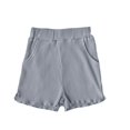 thumbnail image 1 of Timegard Baby Girls Clothes Toddler Ribbed Cute Elastic Waist Children Casual Comfy Loose Ruffle Shorts, 1 of 6