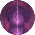 thumbnail image 1 of Ahgly Tapis Rond Lavable en Machine Intérieur Transitionnel Orchidée Violet, 5 Pieds Rond, 1 of 7