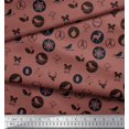 thumbnail image 3 of Soimoi Rayon Fabric Reindeer,Bow & Bird Print Sewing Fabric Yard 42 Inch Wide, 3 of 3