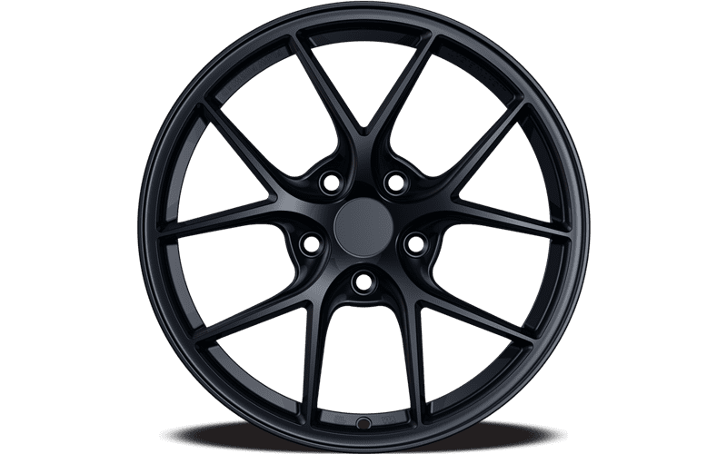 4 x jantes YKW MF5 en alliage Noir brillant de 18x8 pouces