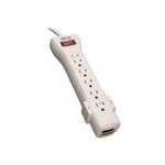 Tripp Lite Bande de puissance du protecteur de surpression 120V 7 Sortie RJ11 15' Cord 2520 Joues - Protecteur de surpression - 15 A - AC 120 V - connecteurs de sortie: 7 - séduisant gris - pour P/N: CLAMPUSBLK, CLAMPUSW