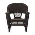 thumbnail image 5 of Jeco Wicker Rocker Chair in Black with Black Cushion (Set of 2), 5 of 5