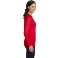 thumbnail image 4 of Bella Canvas Womens Jersey Long Sleeve Tee, 2XL, Red, 4 of 4