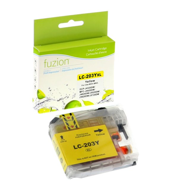 INKJET CARTRIDGE-BROTHER LC203 COMPATIBLE, YELLOW