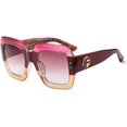 thumbnail image 1 of FEISEDY Oversized Square Sunglasses Multi Tinted Glitter Frame Stylish Inspired B2276, 1 of 6
