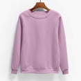 thumbnail image 2 of hotojiny Plus Size Sweatshirt for Women Casual Solid Color Long Sleeve Pullover Crew Neck Basic Loose Fit Tops 2025 Fall Outfits, 2 of 5