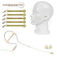 thumbnail image 4 of Beige Single Earhook Headset Mic Headworn Microphone 3.5mm 3 Pin 4 Pin XLR Plug, 4 of 6