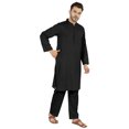 thumbnail image 2 of Atasi Ensemble Kurta Pyjama 2 Pcs pour Homme, Col Henley, Kurta Long Décontracté, 2 of 7