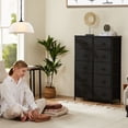 thumbnail image 2 of EDX Commode à 10 Tiroirs pour Chambre, Tour d'Organisation de Rangement en Tissu, Armoire, Noir, 2 of 9
