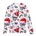thumbnail image 2 of Pull de Noël Décontracté pour Hommes Mode Impression Numérique en Polaire à Capuche, 2 of 5