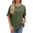 thumbnail image 2 of DPTALR Womens Print Tops Short Sleeve Out Blouse Funny Round Neck T-Shirt Tops, 2 of 7