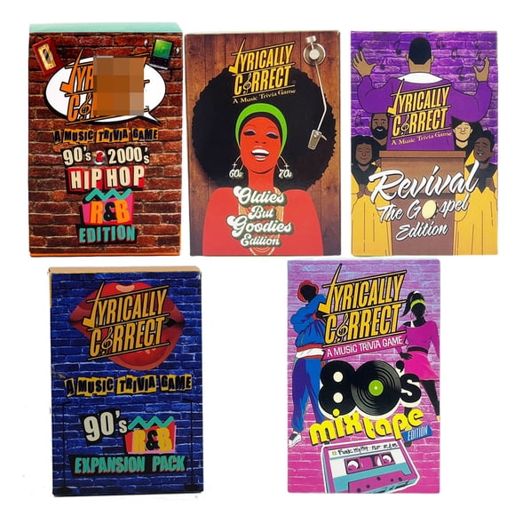 English board game Lyrically Correct Family Party Hip Hop Music Lyrics Challenge Game Cards