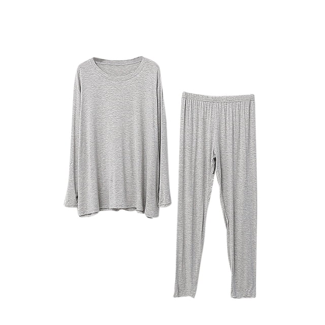 Timegard Ensembles de Pyjamas pour Femmes 2 Pcs Haut à Manches Longues à Col Rond et Pantalon Tenues de Pjs d'Automne Confortables et Douces