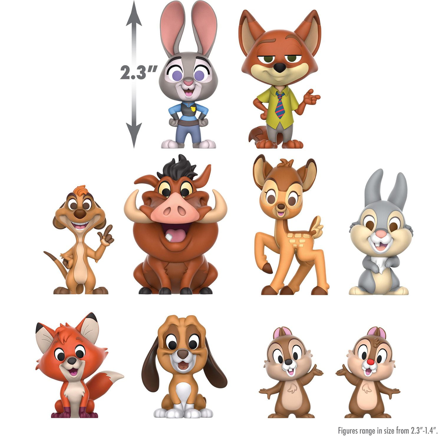 Collection Fêtant Disney100 Années d'Amitiés à Fourrure Ensemble de 8 Figurines Edition Limitée