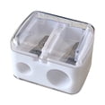 thumbnail image 4 of Manual Pencil Sharpener, Dual Hole Plastic Pen Planer, Portable Leak-proof Design, Transparent Shavings Container for Home Use,Hot Weather,YISHFHP,Blue, 4 of 8