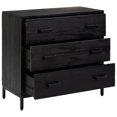 thumbnail image 2 of vidaXL Commode Noir 75x35x70 cm Pin Massif, 2 of 5
