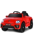 thumbnail image 1 of Patiojoy 12 Toddler Ride On Car Volkswagen Beetle Kids Electric Toy w/Remote Control Red, 1 of 7