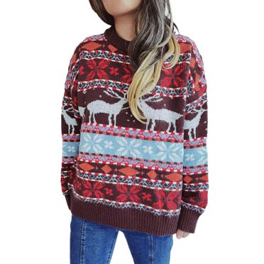 Zhanying Ugly Christmas Sweaters Fleece Lined Party Wear Christmas Sweatshirt Ugly Christmas Sweater for Women 2x