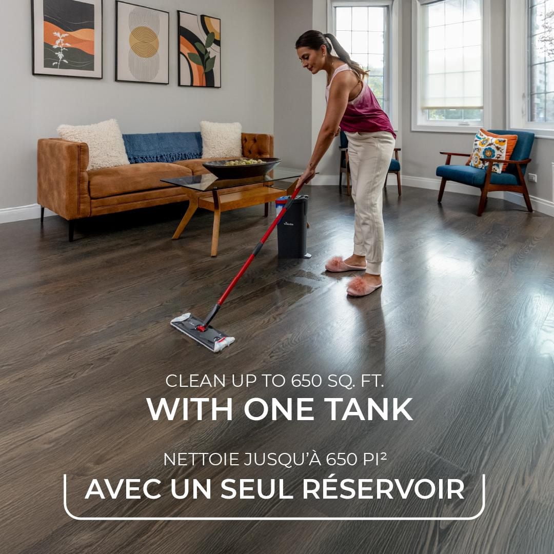 H2prO Système de vadrouille à plat pour nettoyage des planchers multisurfaces