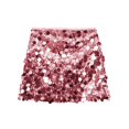thumbnail image 4 of GZWYHT Jupes pour Femmes, Mini-Jupe Femme à Paillettes à la Mode Taille Haute Ajustée Rehausse-Fesses Jupe Courte Décontractée Jupe à Paillettes, Jupes d'Été, Robe Rouge, Jupes Taille Haute P, 4 of 4