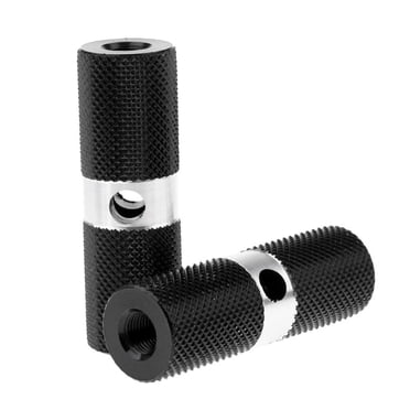 2x Cylinder BMX 3/8 inch Axle Foot Pegs Bike Accessories Black
