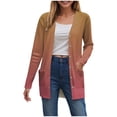 thumbnail image 1 of Gubotare Cardigans pour Femmes avec Poches, Décontractés, Légers, à devant Ouvert, Chandails Cardigan pour Femmes (Kaki, TG), 1 of 8