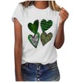 thumbnail image 1 of QIPOPIQ T-Shirts à Manches Courtes pour Femmes à Col Rond St. Patrick's Day T-Shirts pour Dames T-Shirt Shamrock T-Shirt Vert T-Shirts St Patricks Day T-Shirts Léopard Cœur T-Shirts Amples pour les Fêtes T-Shirts Graphiques Aubaines, 1 of 4
