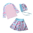 thumbnail image 3 of Baby/Toddler Girls Mermaid Swimsuit Rashguard Set Long Sleeve UPF 50+, CM25-2 Size 7T, 3 of 5