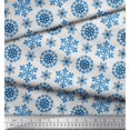 thumbnail image 2 of Soimoi Rayon Fabric Snow Flakes Floral Print Sewing Fabric Yard 42 Inch Wide, 2 of 3
