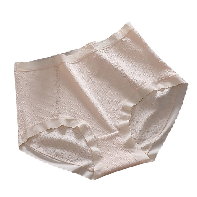cfhntfmh Plus Size Panties for Women Soft High Waisted Full Coverage Briefs Breathable Color Block Seamless Underwear