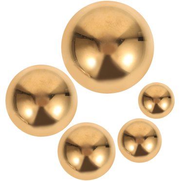Shisuyan Gazing Mirror Balls Golden Titanium Coating Process Reflective for Designers 5Pcs