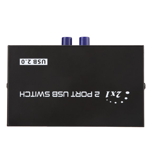 Commutateur de Partage, Compatible avec pour 98/Me/2000/XP, avec 2/4 Ports USB, Boîte de Commutation, Interface USB2.0 Noire pour Imprimante de Dispositif de Scanner