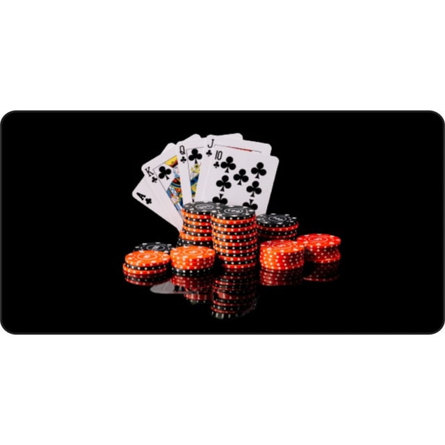 Poker Royal Flush With Chips #1 Photo License Plate