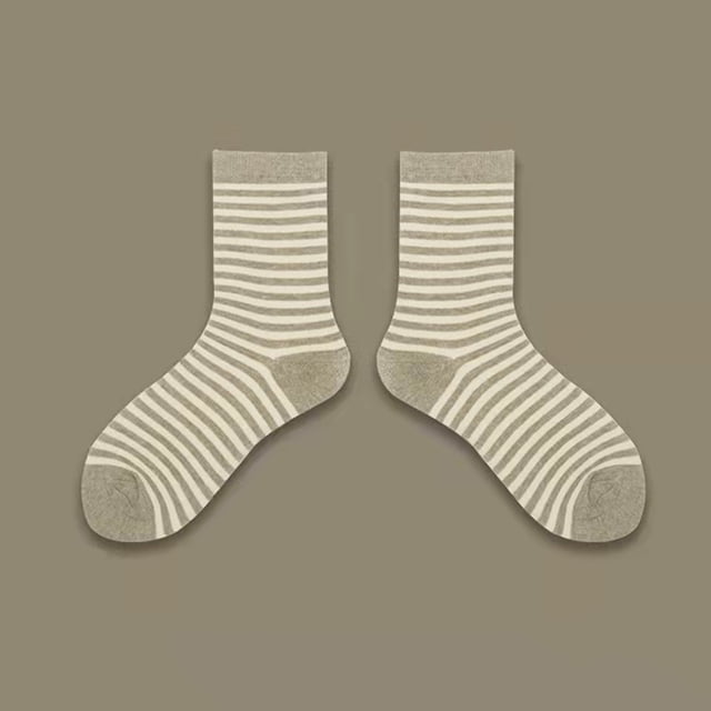 Womens To Keep Warm Sock Stripe Lightweight Cotton Athletic Socks