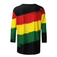 thumbnail image 5 of Fridja Chemises en Solde pour Femmes Manches 3/4 Col Rond Hauts Femmes Printemps Été Décontracté Ample Rayé Imprimé Blouses de Plage Vacances (Multicolore,L), 5 of 5