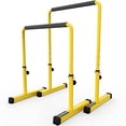 thumbnail image 2 of Synergee Dip Bar Yellow. Adjustable Dip Station from 30â€ â€“ 39â€ for Dips, Inverted Pull Ups. Max Capacity 400 lbs. Portable Dip Stand for Total Body Workout., 2 of 10