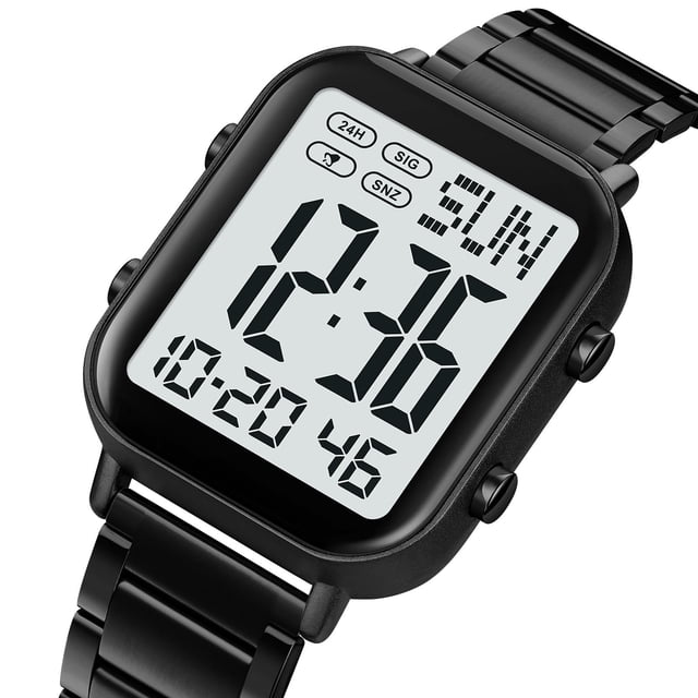 Montre Numérique de Sport pour Hommes, Étanche, avec Affichage Lumineux, Adaptée pour la Randonnée, le Camping, la Course, la Natation et Autres Sports