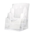 thumbnail image 2 of LCXmlly Acrylic A5 Document Rack Clear Acrylic 3 Tier Brochure Holder Wall Mount Countertop Brochure Display Stand with Divider for Flyers and Booklets, 2 of 8