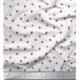 thumbnail image 1 of Soimoi Tissu Crêpe polyester Floral, Os Croisés & Tissu de Couture Imprimé Skull Yard 42 Pouces de Large, 1 of 3