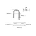 thumbnail image 2 of Unique Bargains Round U-Bolts 6 Sets 29mm Inner Width 54mm Length M8 with Nuts and Plates, 2 of 5