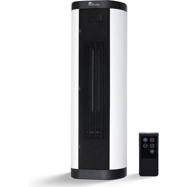 Senville 900W/1500W Oscillating Tower Ceramic Space Heater with Remote, Timer & Adjustable Thermostat, for Bedroom & Office, White