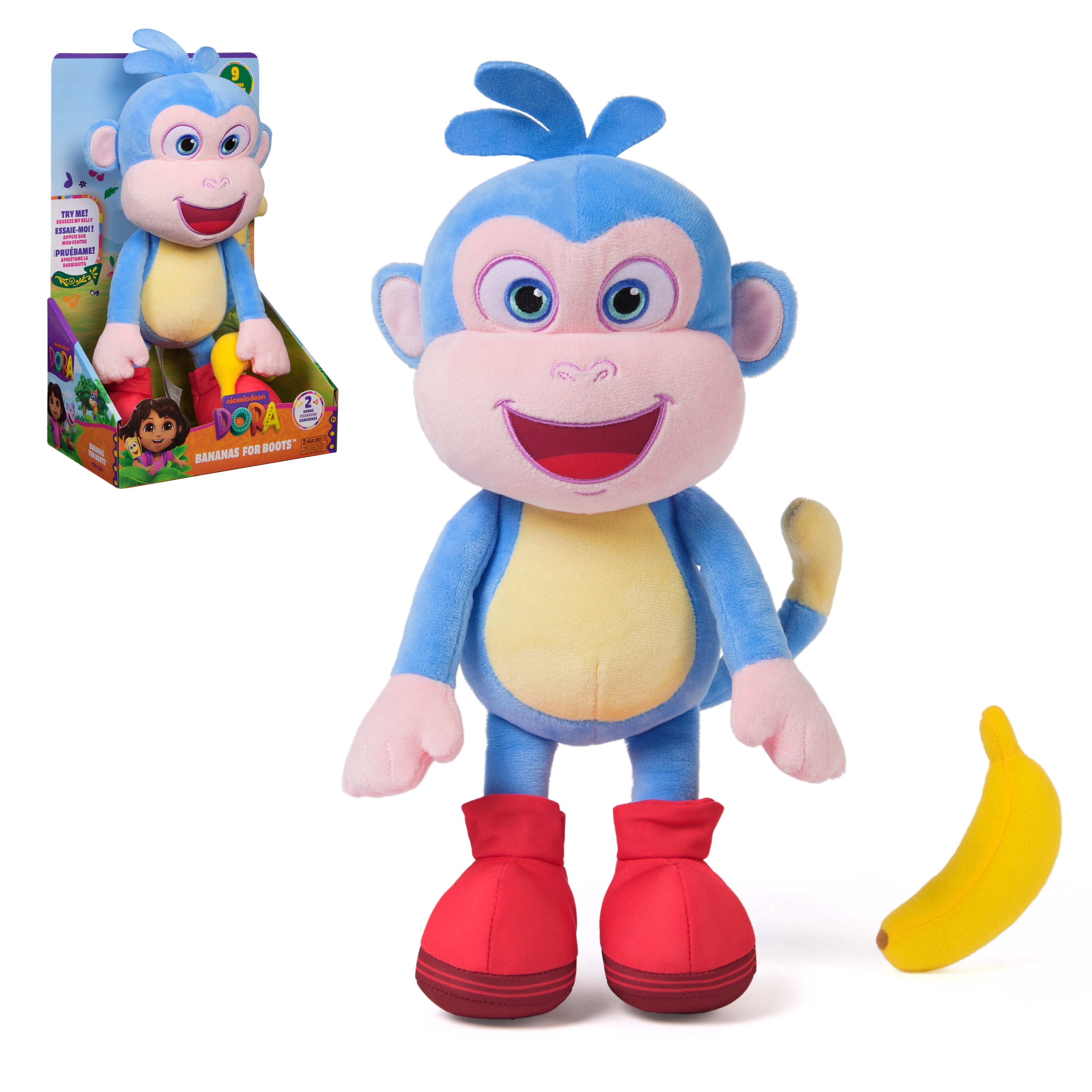 Dora, Official Bananas for Boots Interactive Plush Toy, 13"Walmart Exclusive
